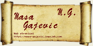 Maša Gajević vizit kartica